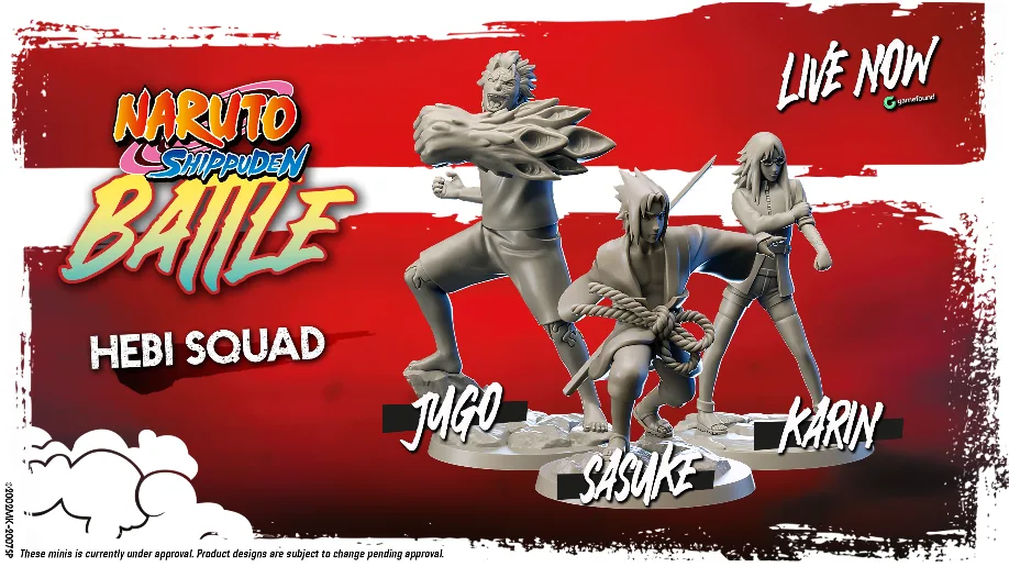 Hebi Squad: figurki Sasuke, Karin i Jugo