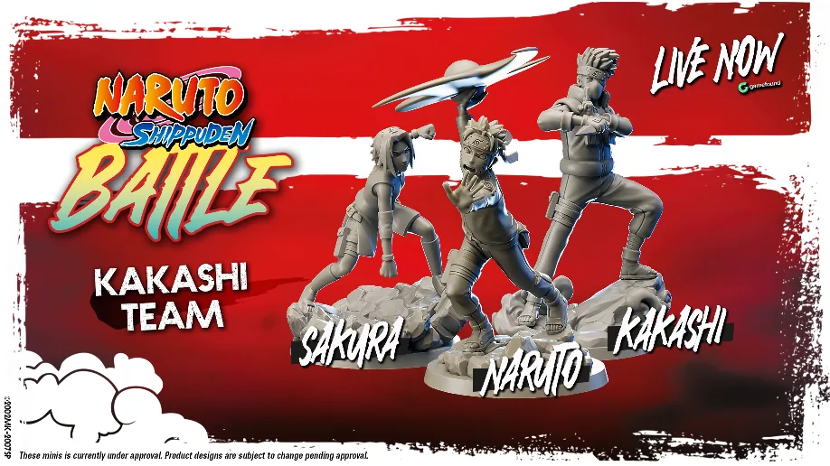 Drużyna Kakashiego: figurki Sakury, Naruto z Rasenshurikenem i Kakashiego