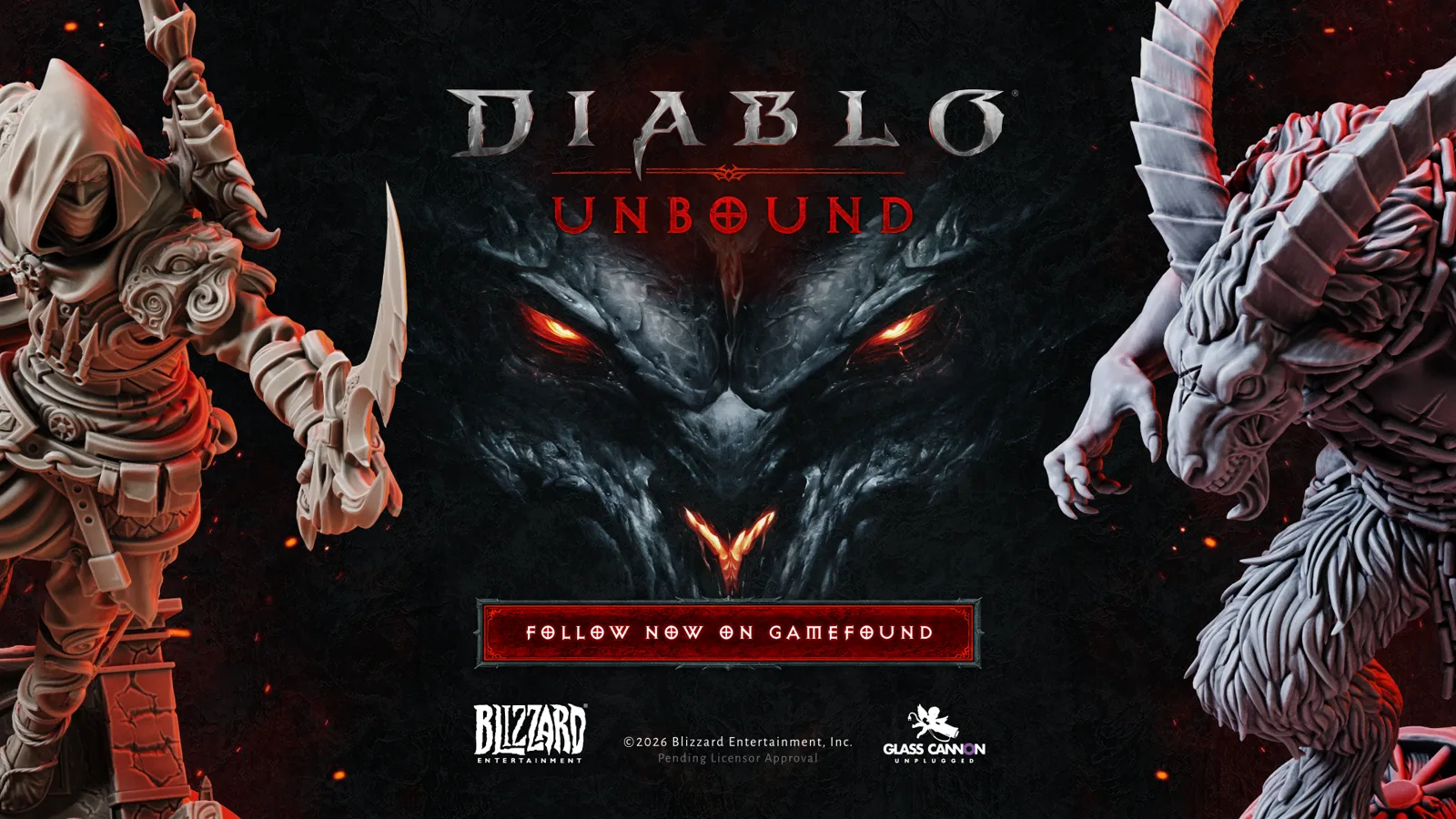Figurki Łotrzyka i Kozłoczłeka z gry Diablo: Unbound